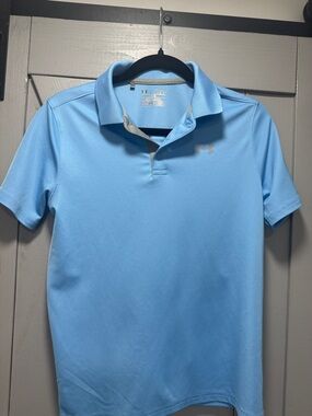 Under Armour Youth Light Blue Active Golf Polo Shirt